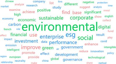 Editorial: ESG investment and its societal impacts